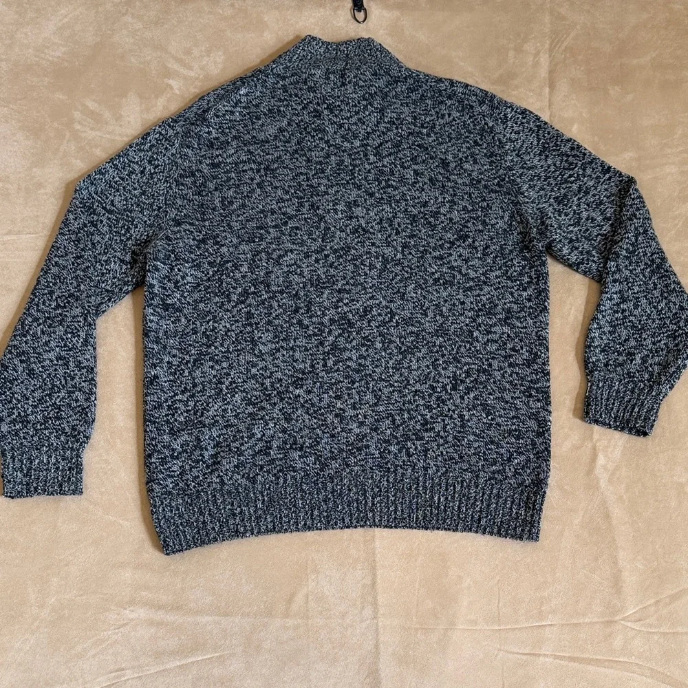 Giorgiolini Black and Gray Grandpacore Cashmere Wool Blend Sweater Size L